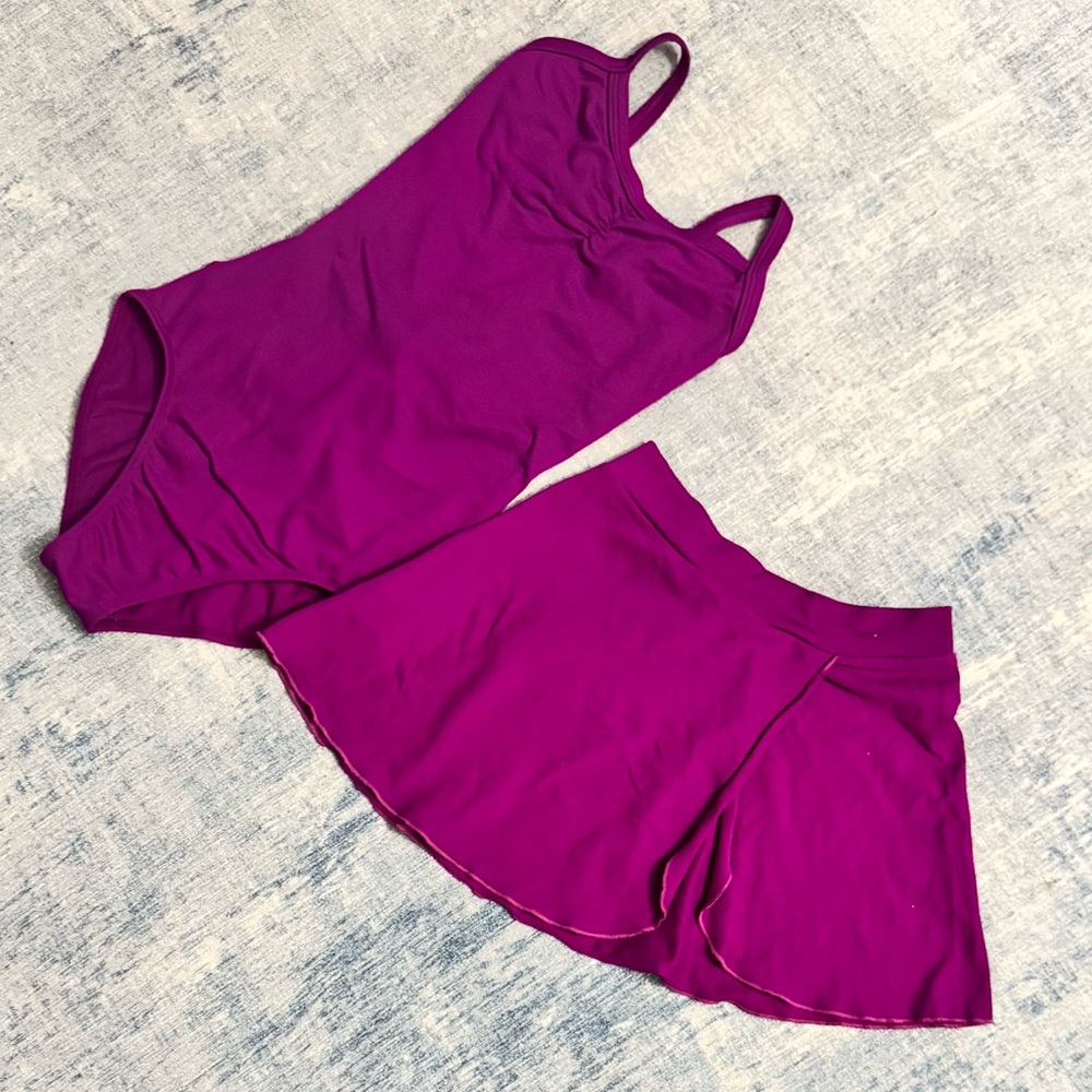 So Danca Raspberry Leotard and Skirt Sets - Picture 7 of 12